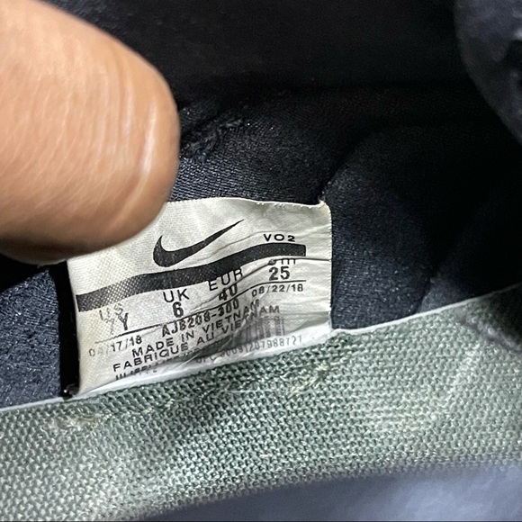 Nike Air Force 270 GS Sequoia Habanero Red black Green YOUTH Size 7Y - Picture 10 of 11